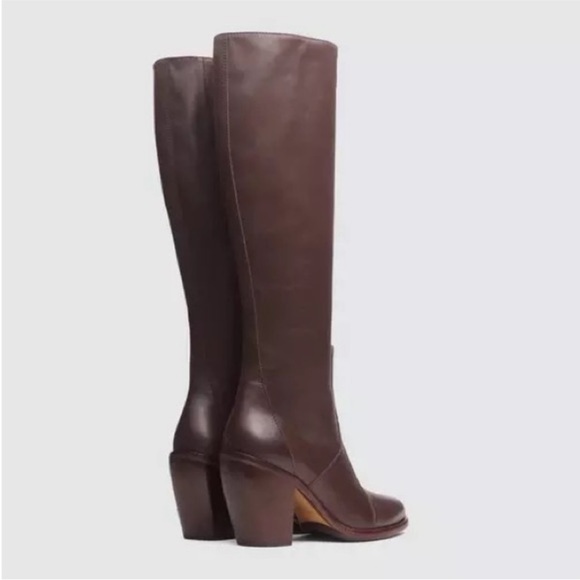 Rag & Bone Mustang Brown Leather Knee-High Boots - Picture 1 of 16